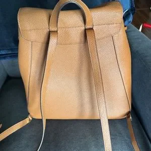 Kate Spade pebbled leather large flap backpack leila warm gingerbread color NWOT kate spade | Bags | Kate Spade Pebbled Leather Leila Large  main image 3